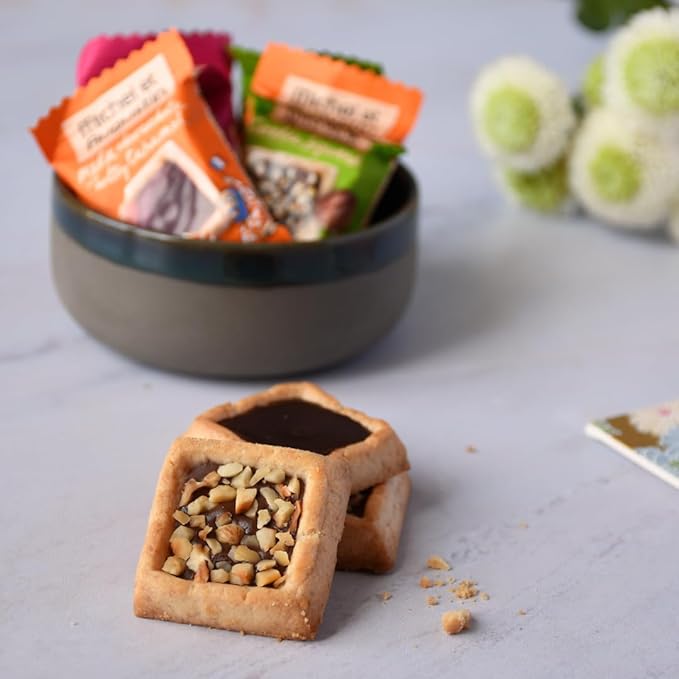 Michel et Augustin Cookies, Individually Wrapped Snacks, 3 Bag Variety Pack, Gourmet Chocolate Shortbread, 15 French Butter Cookies per bag