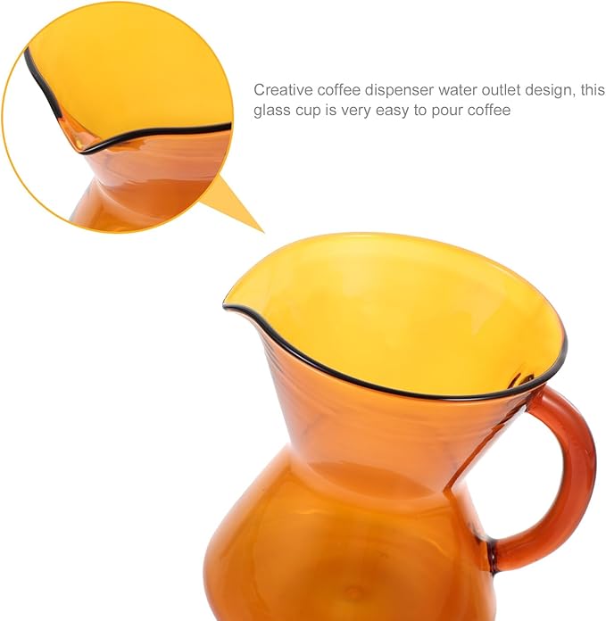 TOYANDONA Heat-resistant Glass Coffee Carafe with Spout Portable Hand-brewed Coffee Pot for Home and Travel Versatile Milk and Tea Jug Easy to Clean Stylish Mini Kettle