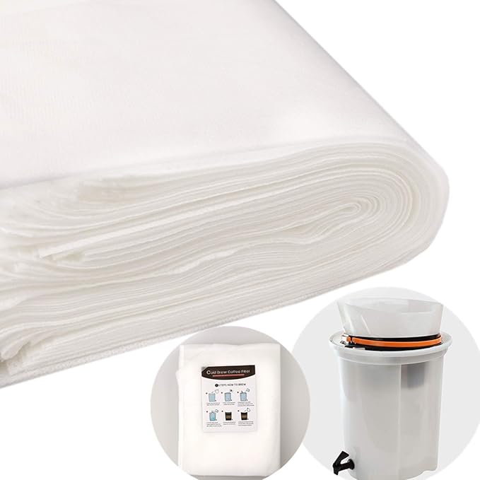 Commercial Cold Brew Coffee Filters - 100 Count Cold Brew System Filter Bags Disposable Fine Mesh Brewing Bags Commercial Coffee Filters 16''x20'' Fits 5 Gallon Buckets Coffee Shop Restaurants