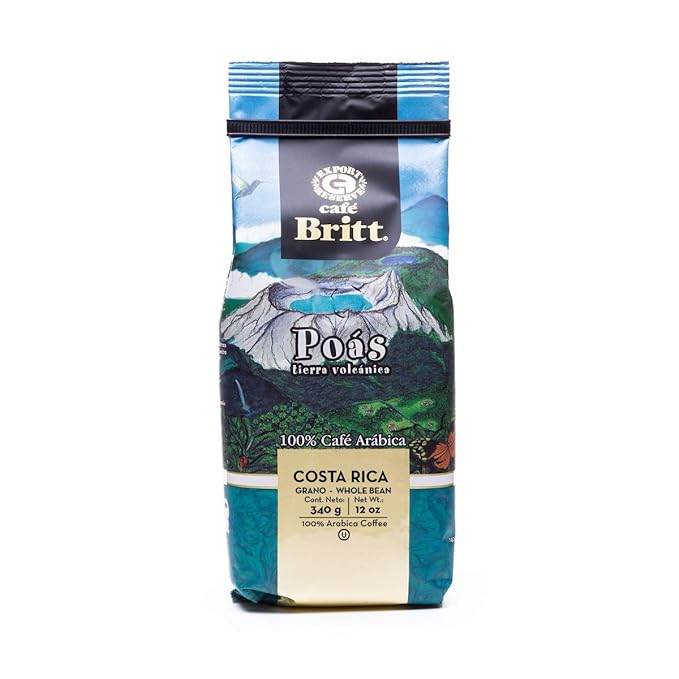 Café Britt® - Costa Rican Origins Coffee Bundle (12 oz.) (3-Pack) (Coffee From: Tarrazú, Tres Ríos & Poás) - Whole Bean, Arabica Coffee, Kosher, Gluten Free, Gourmet & Medium Light & Dark Roast