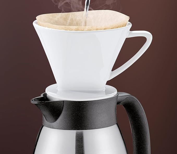 Cilio Savona Insulated Double-Wall Stainless Steel Beverage Server-Hot/Cold Carafe-Coffee Pitcher, 17 Ounce