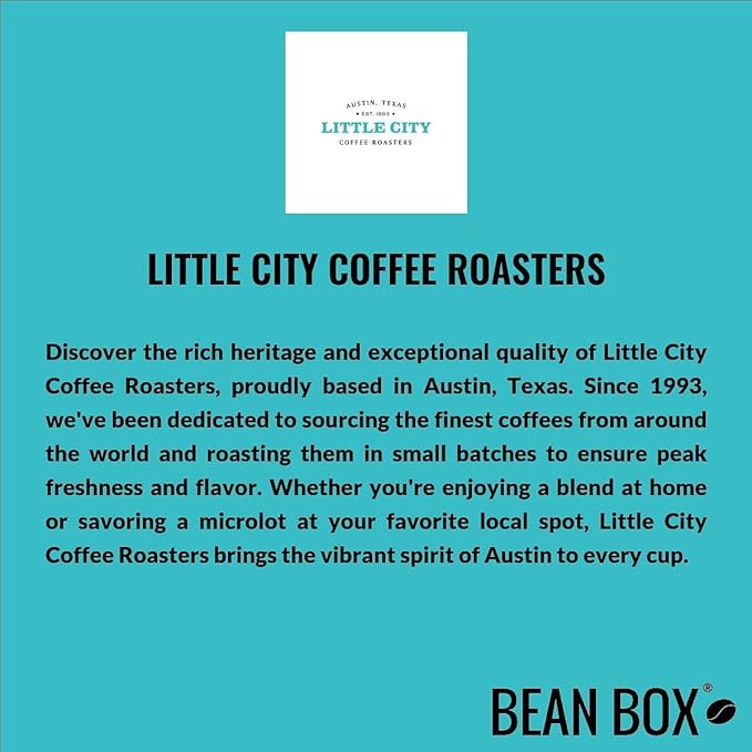 Bean Box Austin Coffee Sampler, 2-Pack - Roasted by Little City Roasters, Gourmet Arabica Coffee, Variety Pack - Freshly Ground