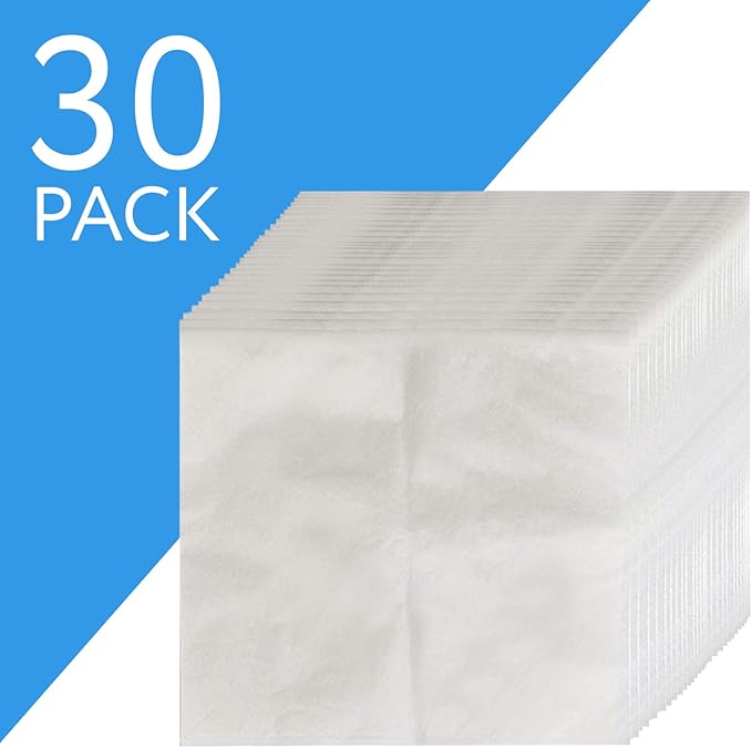 IMPRESA Cold Brew Filter Bags - Disposable Bags for Iced & Batch Coffee - Rip-Resistant Paper Coffee Filters - Compatible with Toddy Cold Brew Maker - 11.25" x 13", White, Pack of 30