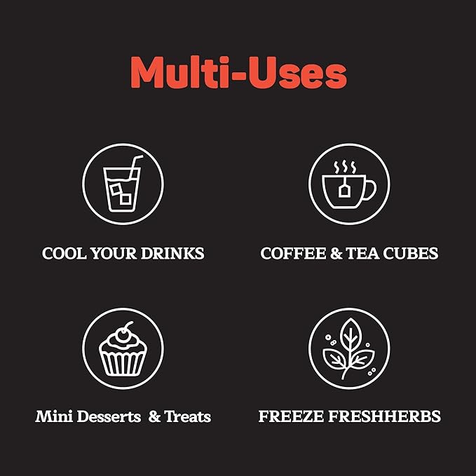 Round Ice Cube Tray Set Pack of 4, BPA-Free Stackable Trays with Lid & Tongs, 33 Ice Balls Per Tray for Whiskey, Drinks, and Cocktails, Quick Release Round Ice Cube Mold, Blue