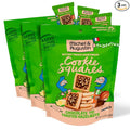 Michel et Augustin Cookies, Individually Wrapped Snacks, 3 Pack, Gourmet Milk Chocolate & Hazelnut Shortbread, 15 French Butter Cookies per bag