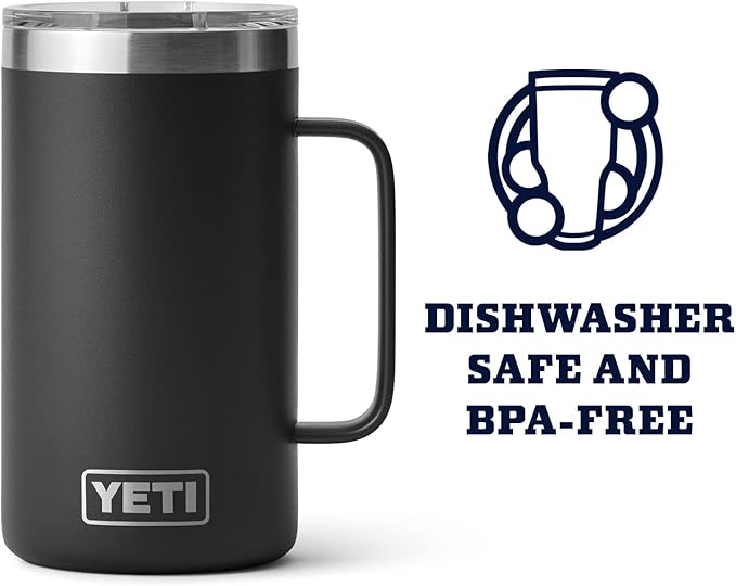 YETI Rambler 24 oz Mug, Vacuum Insulated, Stainless Steel with MagSlider Lid
