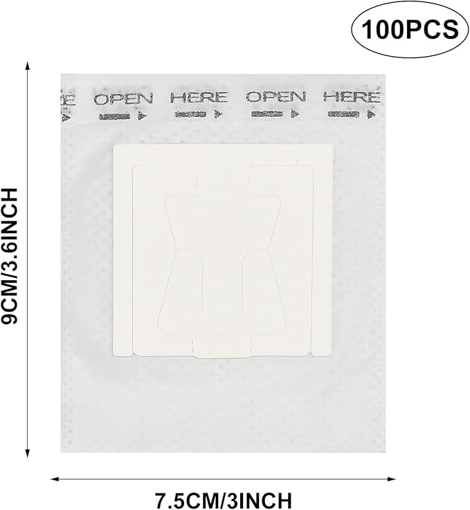 100 Pcs Premium Coffee Filter Paper Bags Disposable Single Serve Drip Coffee Bags with Hanging Ears, Fast Brewing, Mess-Free Design for Travel, Camping, Home & Office Use