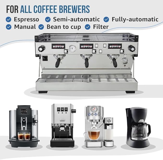Caffenu Espresso Machine Cleaning Tablets 100 Count used every 100 cups. Automatic, Superautomatic & Bean to Cup. Use with Descaling