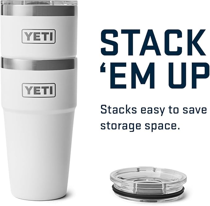 YETI Rambler 20 oz Stackable Tumbler, Stainless Steel, Vacuum Insulated with MagSlider Lid