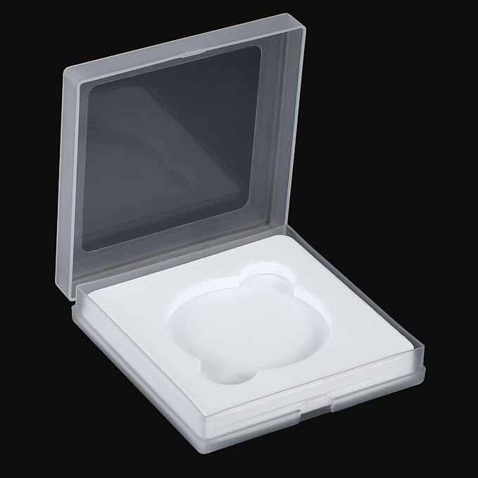 PATIKIL 55mm Lens Filter Case, 1pcs Camera Filter Case Portable Lens Filter Box Water Resistant Dustproof Plastic for Photography Filter Storage