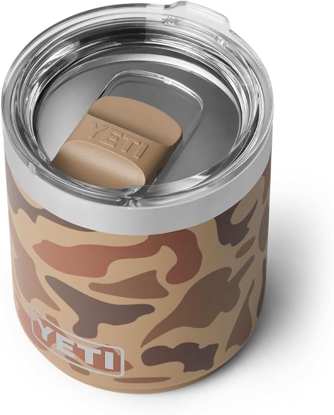 YETI Rambler 10 oz Stackable Lowball 2.0, Vacuum Insulated, Stainless Steel with MagSlider Lid, Wetlands Camo