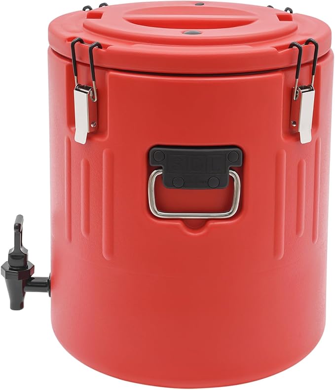 Insulated Beverage Dispenser - 7.5Gal Stainless Steel Hot and Cold Beverage Server with Spigot Handle, Commercial Thermal Container for Water Coffee Drink Catering Restaurant
