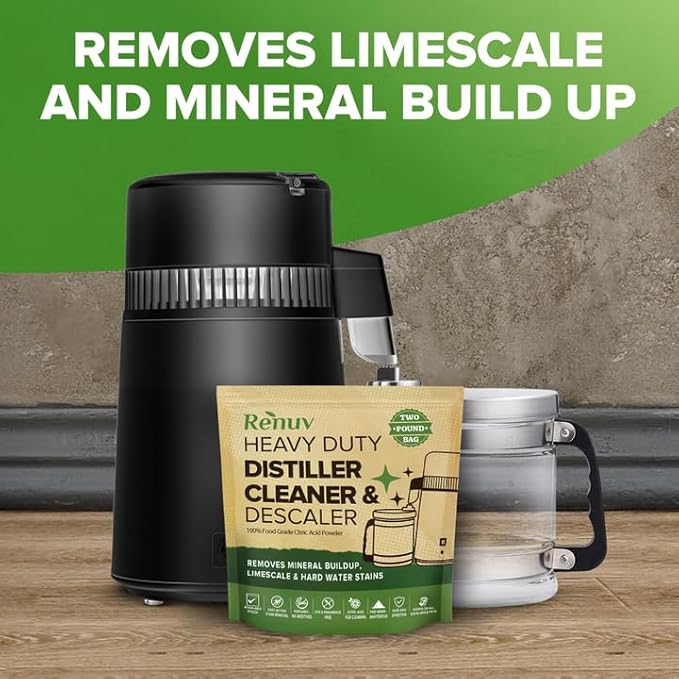 Citric Acid for Cleaning & Descaling Water Distillers, Kettles, Pots, Boilers, Dispensers, Citrus Acid Powder Descaler, Removes Limescale, Mineral Buildup, Hardwater Stains, Residue Fast 2LB Bulk