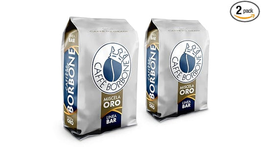 Caffè Borbone Whole Bean Coffee, Medium-Dark Roast, Gold Blend, Authentic Italian Coffee, 2.2 lb Bag (Pack of 2)