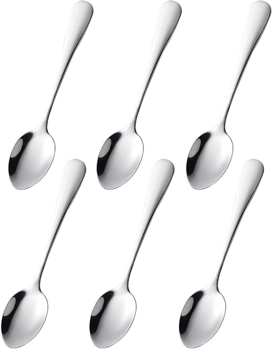 Demitasse Espresso Spoons Set of 6, Stainless Steel Mini Coffee Spoons for Dessert, Tea, Appetizer, Dishwasher-Safe Tiny Stirring Small Teaspoons