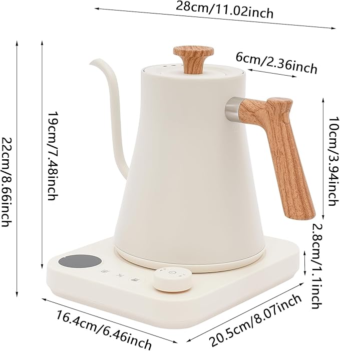 Electric Gooseneck Kettle (White)