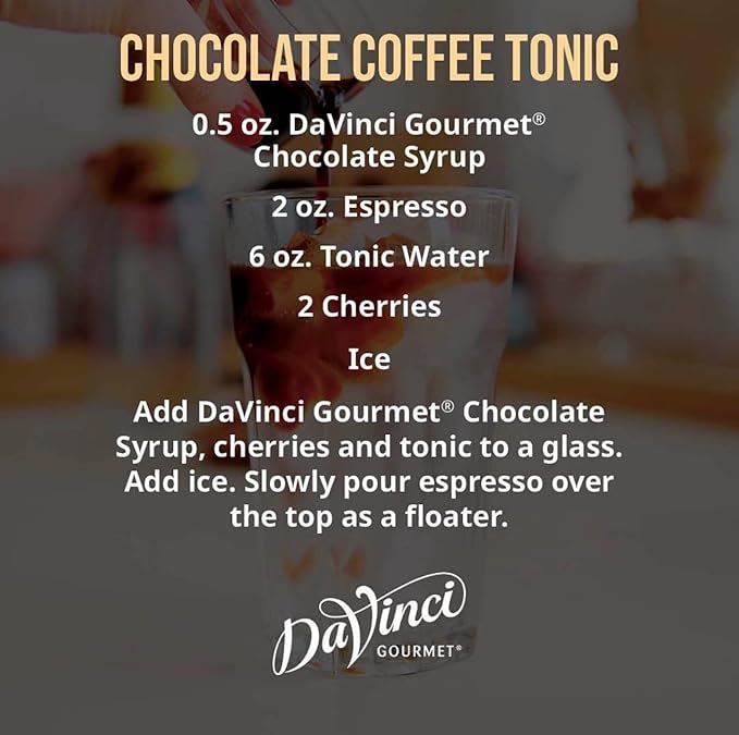 DaVinci Gourmet Classic Chocolate Syrup, 25.4 Fluid Ounces (Pack of 4)