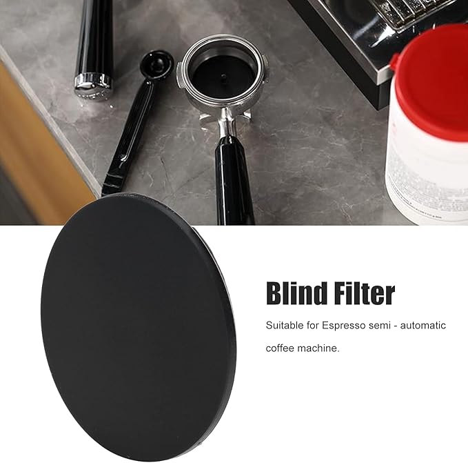 Backflush Cleaning Disc, Rubber Blind Filter Disk Insert Cleaning Backflush Disc Pad Blind Filter Disk Tool for Espresso Machines