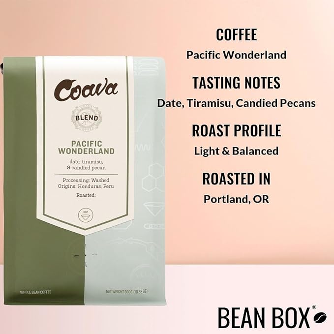 Bean Box Portland Coffee Sampler, 2-Pack - Roasted by Coava Roasters, Gourmet Arabica Coffee, Variety Pack - Freshly Ground