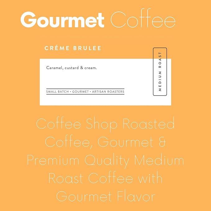 Sarasota Coffee Whole Bean Creme Brulee | Medium Roast Gourmet Flavored Coffee Beans | Low Acid, Mold Free, Specialty Grade Bulk Beans | 5lb (80 oz)