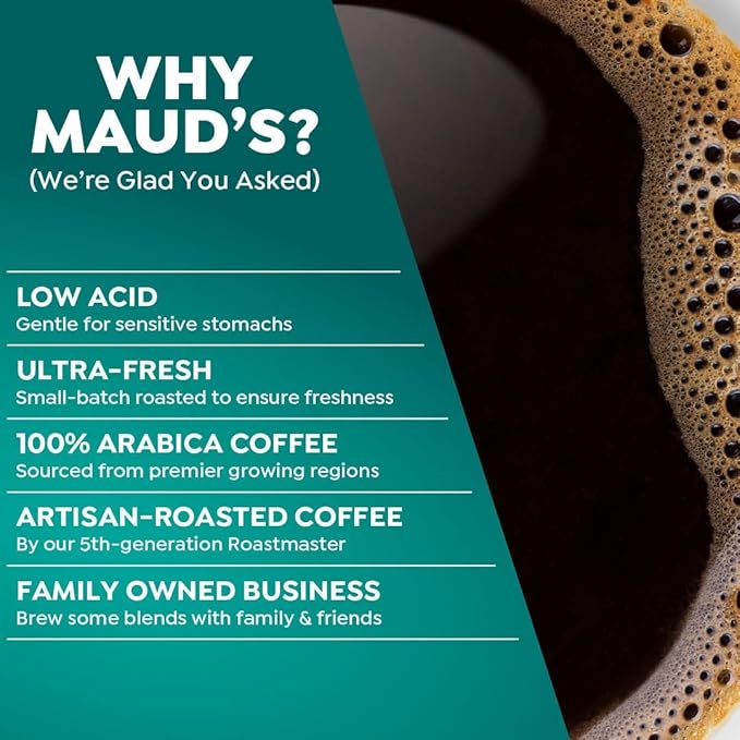 Maud's Espresso Roast Coffee Pods, 50ct, Dark Roast Coffee in Recyclable Single Serve Pods – 100% Arabica Coffee, Compatible with Keurig K Cups Maker