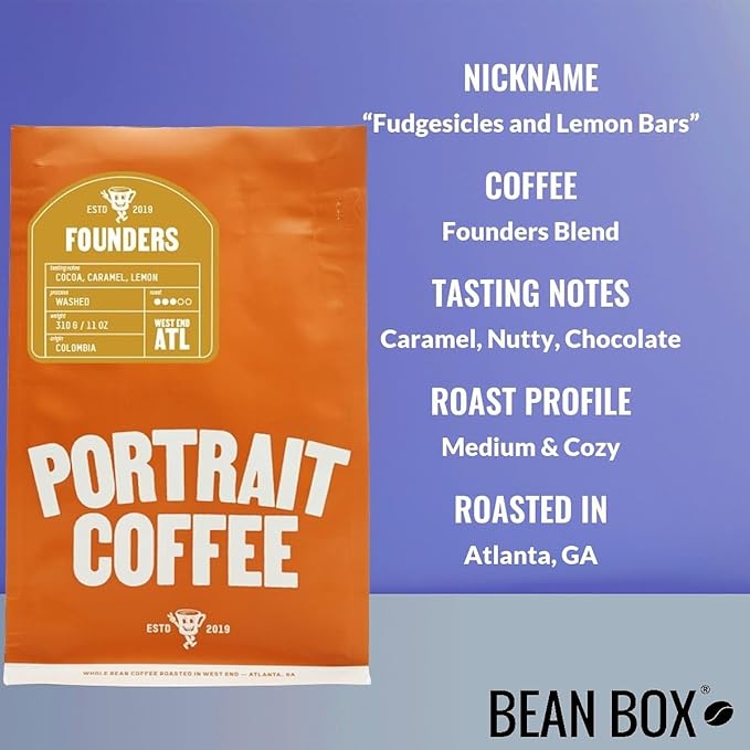 Bean Box Atlanta Coffee Sampler, 2-Pack - Roasted by Portrait, Gourmet Arabica Coffee, Variety Pack - Whole Bean