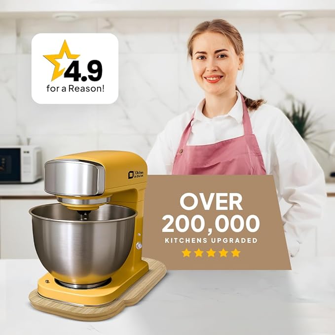 Ibyx Elegant Sliding Tray - Compatible with 3.2 Qt Kitchen In The Box Stand Mixers and Other Heavy Appliances (Natural)