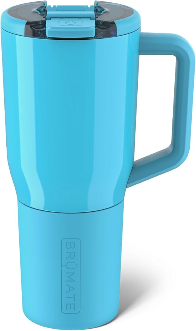 BrüMate Müv - 35oz 100% Leak Proof Insulated Coffee Mug with Handle & Lid - Stainless Steel Coffee Travel Mug - Double Walled Coffee Cup (Electric Blue)