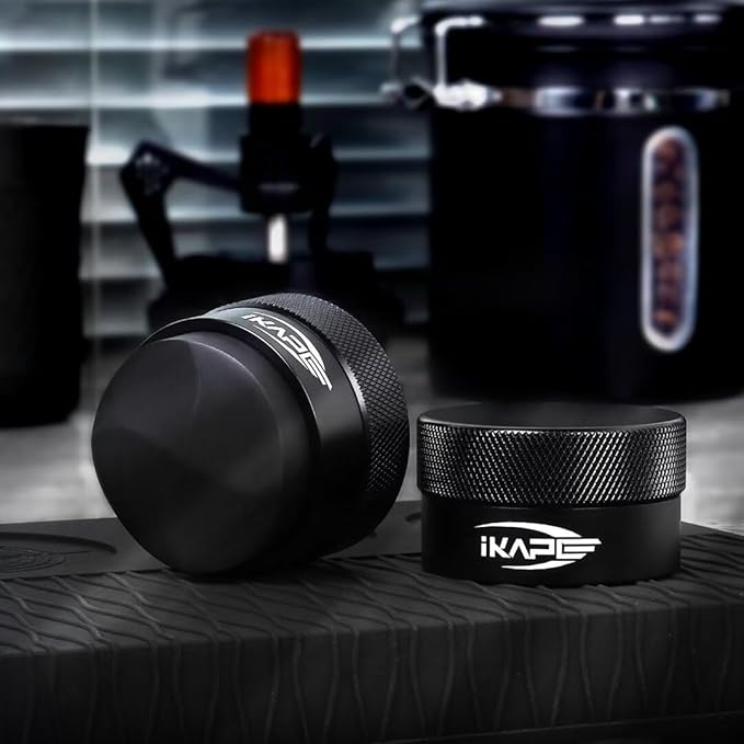 IKAPE 51MM Coffee Distributor, Black Design of Bottom Propeller, Gravity Adaptive Espresso Distributor Fits All 51MM Espresso Portafilter, Compatible with 51MM Delonghi Bottomless Portafilter