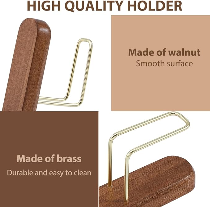 DICOSMETIC 1Set Coffee Filter Holder Cone Coffee Filter Holder Storage Wood Stainless Steel Paper Filters Stand Filters Storage Dispenser Rack for Bar Home Office