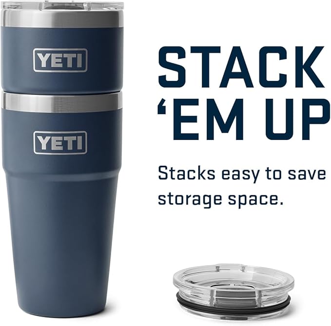 YETI Rambler 20 oz Stackable Tumbler, Stainless Steel, Vacuum Insulated with MagSlider Lid