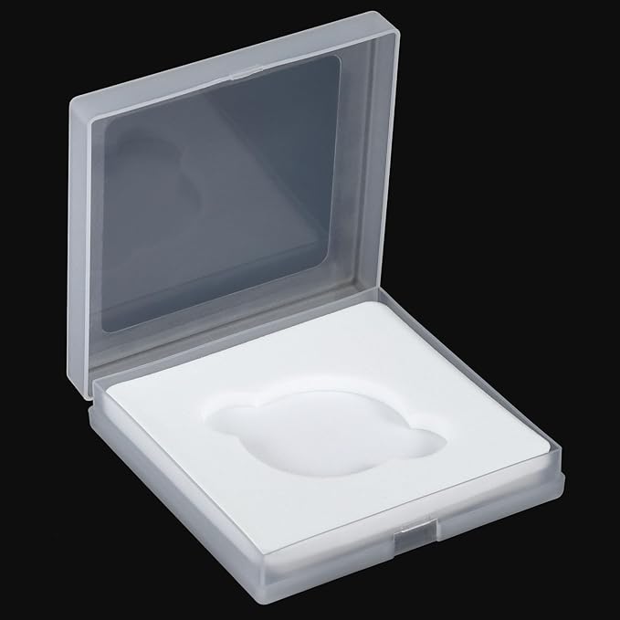 PATIKIL 43mm Lens Filter Case, 2pcs Camera Filter Case Portable Lens Filter Box Water Resistant Dustproof Plastic for Photography Filter Storage