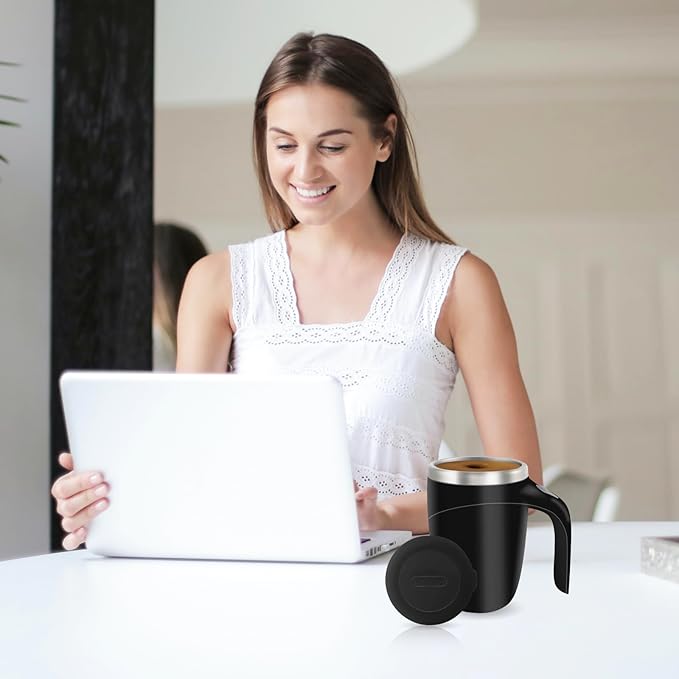 Self Stirring Mug,Rechargeable automatic magnetic Self stirring coffee mug,Rotating Home Office Travel Mixing Cup,To Stir Coffee, Chocolate, Milk, Protein,Cocoa Etc, Great For Office, School, Gym…