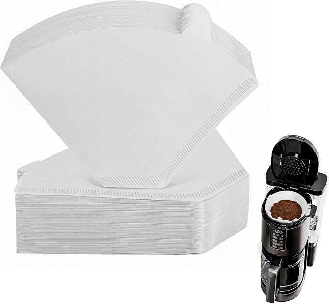 200 Count Cone Coffee Filters #4, White 04 Coffee Filters 8-12 Cup, Disposable Natural Paper Filters, No.4 Cone Filters For Ninja, Pour Over and Drip Coffee Maker