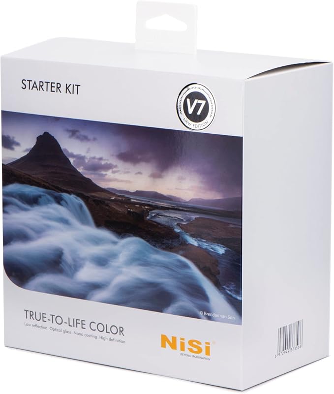 NiSi 100mm V7 Starter Kit | V7 Filter Holder and CPL with 1 ND Filter and 1 GND Filter | Long-Exposure and Landscape Photography