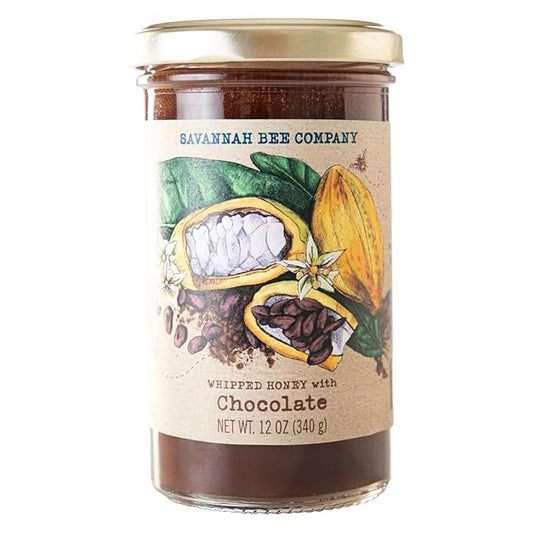 Savannah Bee Company Whipped Honey - All Natural Spreadable Honey (12 Ounce (Pack of 1), Chocolate)