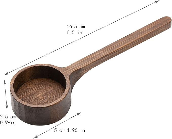Bamboo Wooden Coffee Scoop Long Handle Measuring Scoop for Jars