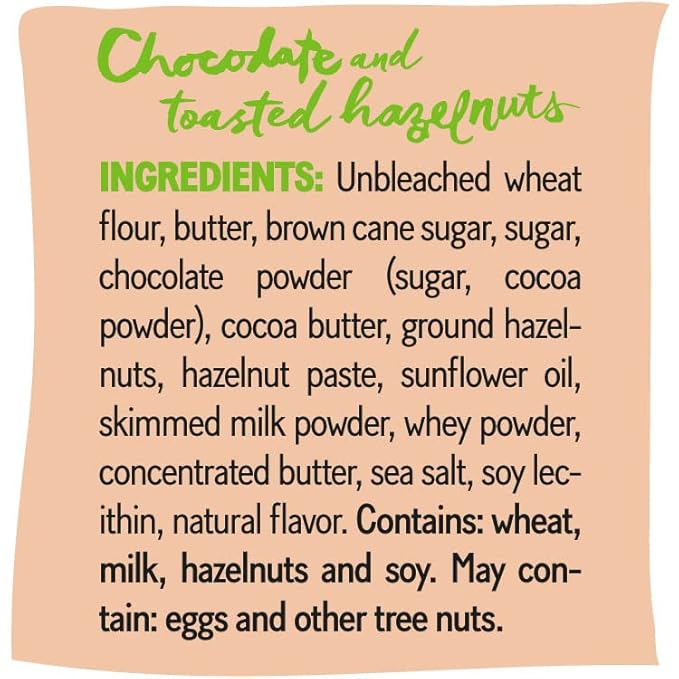 Michel et Augustin Cookies, Individually Wrapped Snacks, 3 Pack, Gourmet Milk Chocolate & Hazelnut Shortbread, 15 French Butter Cookies per bag