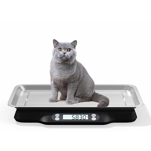 Helsevesen Digital Pet Scale(30kg/2g; 66lb/0.1oz), Postal Scale, Compact Shipping Scale, Compact Bench Scale, Digital Kitchen Scale
