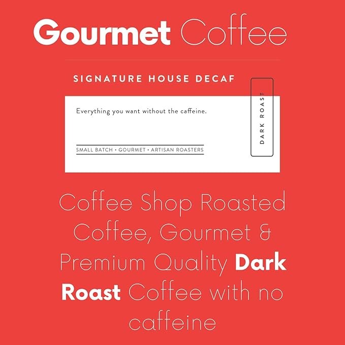 Sarasota Coffee Whole Bean Decaf | Dark Roast Gourmet Decaffeinated Coffee Beans | Low Acid, Mold Free, Specialty Grade Bulk Beans | 5lb (80 oz)