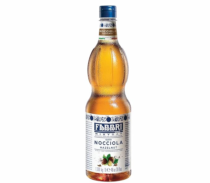 Fabbri Flavoring Syrup, Hazelnut, Made in Italy, 33.8 Ounce (1 Liter)