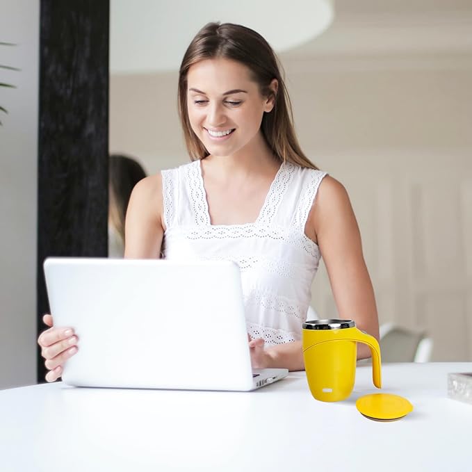 Self Stirring Mug,Rechargeable automatic magnetic Self stirring coffee mug,Rotating Home Office Travel Mixing Cup,To Stir Coffee, Chocolate, Milk, Protein,Cocoa Etc, Great For Office, School, Gym…