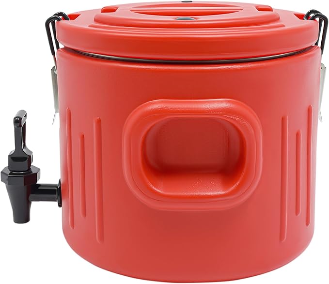 Insulated Beverage Dispenser - 10.5Qt Stainless Steel Hot and Cold Beverage Server with Spigot Handle, Commercial Thermal Container for Water Coffee Drink Catering Restaurant