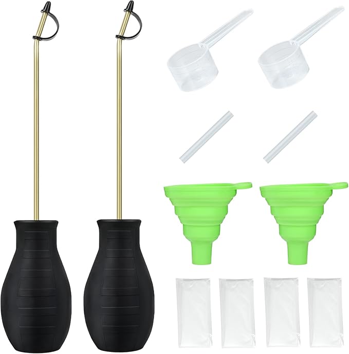 Diatomaceous Earth Duster, Powder Sprayer, (2pack) Garden Duster Applicator Dispenser with Long Plastic Tube for Organic Gardening Agricultural Supplies for Diatomaceous Earth