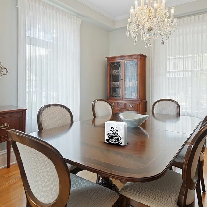 Coffee Cup Decorative Black Metal Napkin Holder for Cafe Bar Table, 4.9" x 4.9" x 1.9" Standing Napkin Holder for Home Kitchen Restaurant Picnic Party Coffee Bar Dining Room