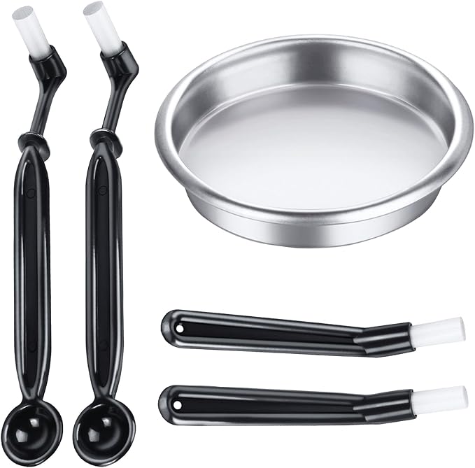 Espresso Coffee Cleaning Brush Set, 4 Pieces Coffee Grinder Machine Cleaner Brush Kit and 58mm Backflush Disc for Group Head