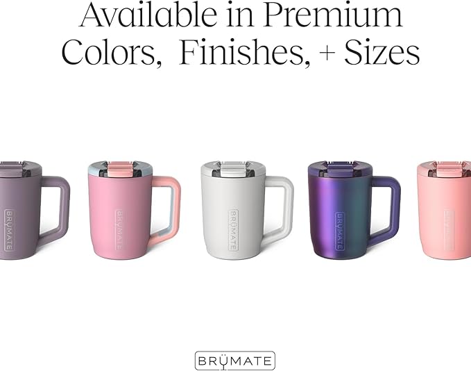 BrüMate Müv - 15oz 100% Leak Proof Insulated Coffee Mug with Handle & Lid - Stainless Steel Coffee Travel Mug - Double Walled Coffee Cup (Houndstooth)