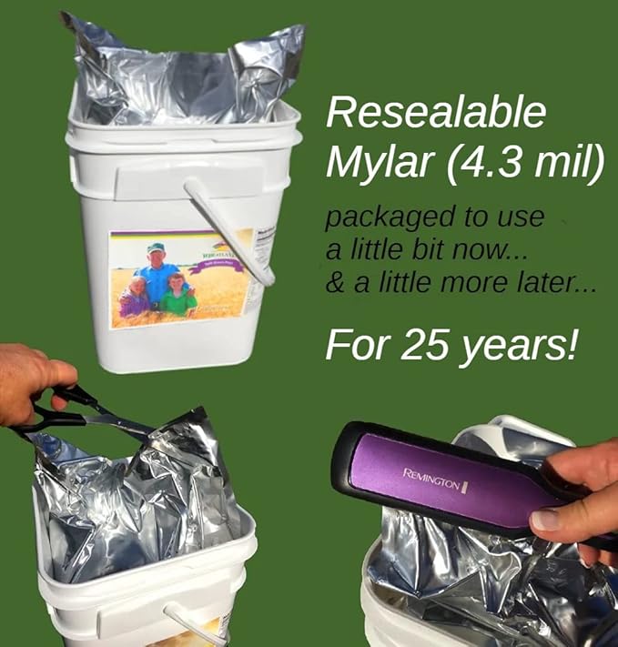 Wheatland™ White Sugar • Delicious • USA grown • 20 lbs Bulk • Mylar and Bucket Provide 25 Year Shelf Life • Emergency Food Storage • High Trust Seller • 40 Year Legacy of Prepping