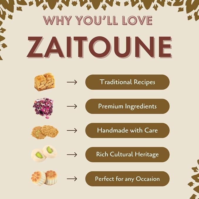 Zaitoune Barazek Cookies - 18 oz | Luxurious Crunchy Sesame & Pistachio Cookies Handcrafted in Turkey | Beautiful Reusable Gift Tin | Perfect for Coffee or Tea | Great Sharing Present