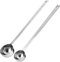 U-Taste Coffee Scoop 1&2 Tablespoon: 18/8 Stainless Steel Measuring Scooper for Ground Coffee, Bean, Powder, Espresso, 8.5in Long Handle Metal Meaure Spoon for Canister, Jar (1&2Tbsp/15&30ml, Silver)